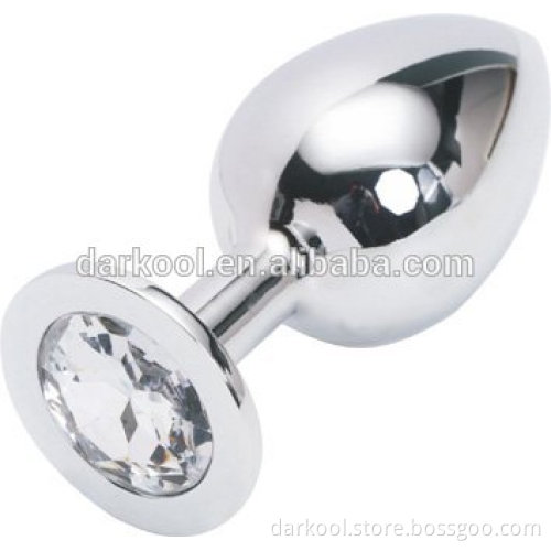 N002/Small Metal Mini Anal Toys, Butt Plug, Stainless Steel+Crystal Jewelry Metal Sex toy for women anal